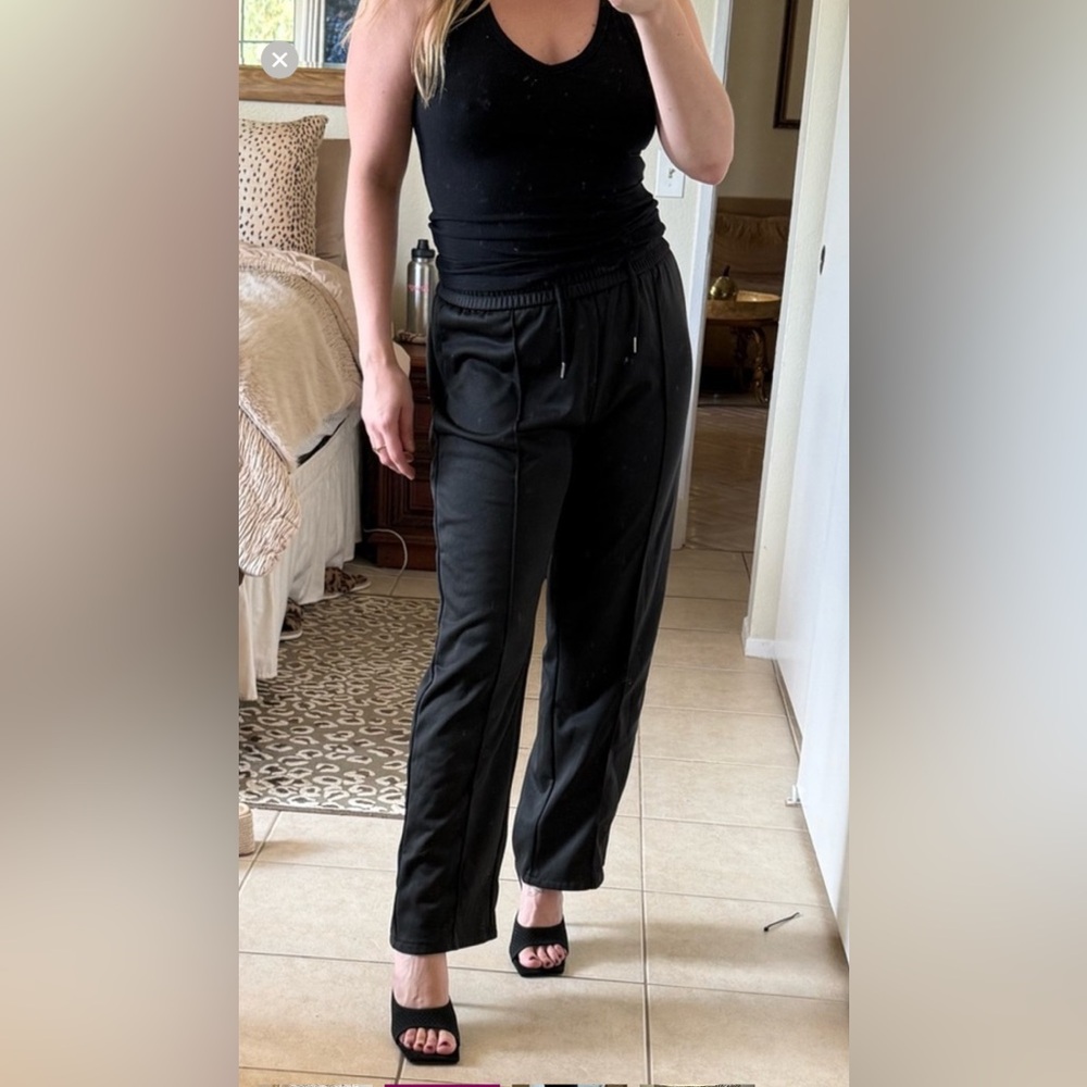 Jogger Style Wide Leg Pant with Drawstring